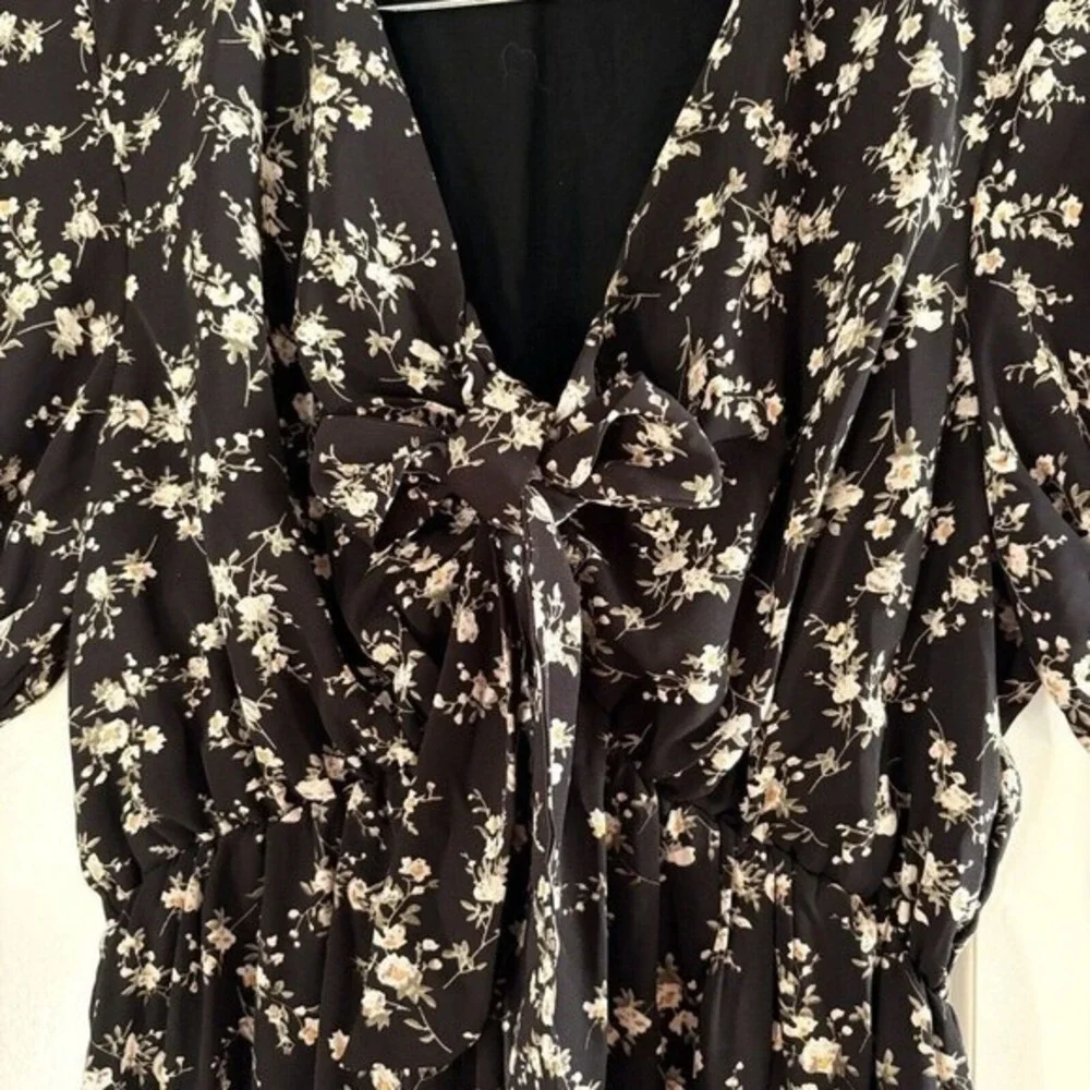 Lucca‎  Sz Small Women's Short-Sleeve Baby Doll Y2K Boho Floral Forest Fairy